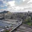 General view from the top of the Scott Monument looking SE, centring on the former Scotsman Buildings.