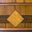 Interior. Detail of wood panelling.