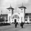 Digital copy of photograph of the Canadian Pavilion in Kelvingrove Park, taken during the Glasgow International Exhibition in 1901.