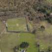 Oblique aerial view centred on new walled garden, taken from the W.