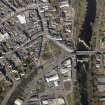 Oblique aerial view of the town centred on the bridge, taken from the SSE.