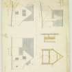 Episcopal School. N, S and W elevations, and transverse section.
