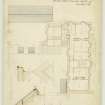 Plan of bed room floor and details and sections of gables.