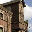 Detail of projecting hoist of grain store, Kerse Road, Stirling.