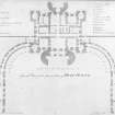 Engraving showing general ground floor plan of Duff House, Aberdeenshire.
Insc: "General Plan of the Ground Floor of Duff House. Gul: Adam im : et delin. R: Cooper, Sculp''.