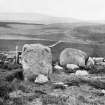 Photograph of recumbent stone circle at Old Kirk of Tough, taken from NNW.
Titled: "Auld Kirk o' Tough".