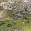 Oblique aerial view centred on the Distillers Head Office with the gardens adjacent, taken from the SSW.