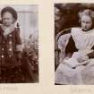 Two portraits of children, possibly in the conservatory at Kinnaird House.