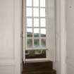 Interior. Tower. Third floor. East Bartizan bedroom. Window glazing. Detail