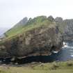 St Kilda, Dun. View of Dun from Ruaival on Hirta, looking SE.