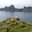 St Kilda, Dun. View across Village Bay to Dun from Oiseval on Hirta.