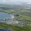 General oblique aerial view of Port Ellen village, Islay, taken from the SE.