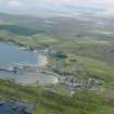 General oblique aerial view of Port Ellen village, Islay, taken from the ESE.