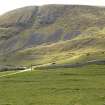 St Kilda, Hirta. View SW across the crofts looking towards the scree slopes below Mullach Sgar.