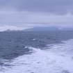 St Kilda, Hirta and Dun. Silhouette of the islands, including Levenish, from the sea.