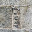 Clais Charnach, store house, detail of external masonry.