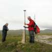 Loch na Seamraig, marker stone, I Parker & A Leith (RCAHMS) surveying.
