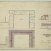 Plans and sections of Mains of Findon steading.
