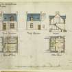 Additions to school house; plans, elevations and section.