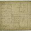 Annotated plan of library floor.
Titled: 'Plan of Library Floor  For The Faculty of Procurators.  Glasgow  33 Bath Street.  October, 1854.'