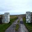 Cape Wrath Lighthouse, wall, view of gateway from SW.