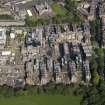 Oblique aerial view centred on the Quartermile development and the former Edinburgh Royal Infirmary, taken from the S.