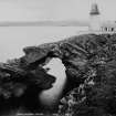 View of Bressay lighthouse. 
Titled: 'Bressay Ligthhouse, Shetland. 1963 G.W.W'