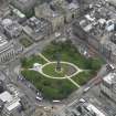 Oblique aerial view centred on St Andrew Square, Edinburgh taken from the NW.