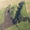 General oblique aerial view of the remains of the fort and settlement at The Chesters, Drem, taken from the WSW.
