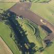 Oblique aerial view of the remains of the fort and settlement at The Chesters, Drem, taken from the ESE.