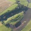 Oblique aerial view of the remains of the fort and settlement at The Chesters, Drem, taken from the NE.