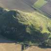 Oblique aerial view of the remains of the fort and settlement on North Berwick Law, taken from the NW.