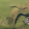 Oblique aerial view of the remains of the forts at Raeheugh Head,taken from the SW.