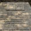 Grave plot no. 628, Rev. Thomas Jones, detail of inscription