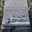 Grave plot no. 1287, Jean Mudie, detail of plaque