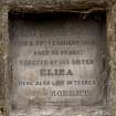 Grave plot no. 727, Robert Conrade Rabeholm, detail of plaque