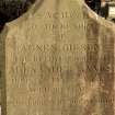 Agnes Gibson, detail of inscription