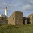 View of Second World War latrines at Turnberry Lighthouse from South East.