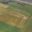 Oblique aerial view centred on the cropmarks of the rig and enclosure near East Haven, taken from the W.