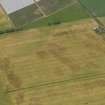 Oblique aerial view centred on the cropmarks of the rig, pits and barrows on Craigmill Farm, taken from the WSW.