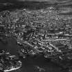 Aberdeen harbour, oblique aerial view.