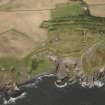 General oblique aerial view centred on the coast battery, taken from the S.
