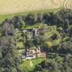 Oblique aerial view centred on the House with the gardens adjacent , taken from the W.