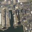 Oblique aerial view centred on the dry docks, taken from the S.