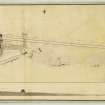 Plan and longitudinal section on the ground along the line proposed together with the line of execution of new road.
Titled: 'PLAN  for a new line of road or STREET  From  Baxter's Building LEITH Walk  to  JOCKS LODGE'.