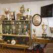 Interior view of the trophy cabinet in the boardroom of St Mirren Park