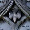 Detail of dove sculpture on monument in memory of James Dunsmure (died 29th December 1858).  Located in the centre section of Dean Cemetery.