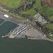 Oblique aerial view centred on the ferry terminal, taken from the SW.