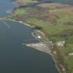 General oblique aerial view centred on the former port installations, taken from the SSW.