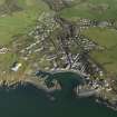 General oblique aerial view centred on Portpatrick village, taken from the SW.